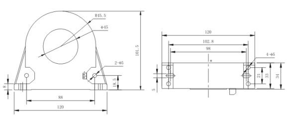 Zero-phase current transformer TR21126B Zero-phase current transformer TR21126B